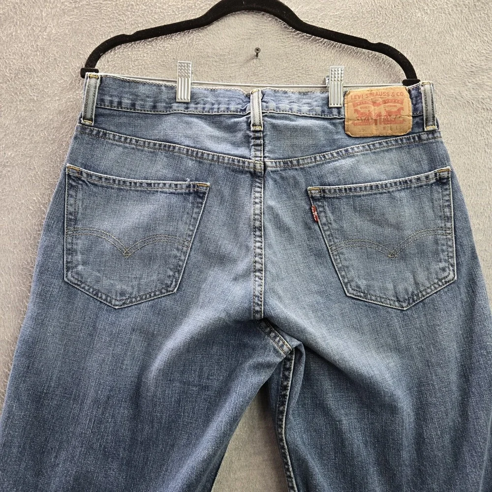 Levi's 550 Men Jeans 34X34 Blue Denim Relaxed Fit Button 32